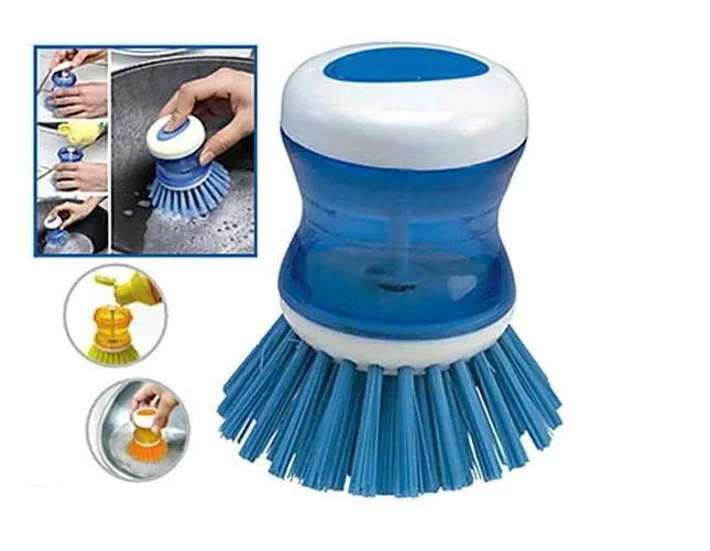 Set of 2 Cleaning Brush With Soap Dispensing For Sink, Dish Washing, Kitchen, home, Car