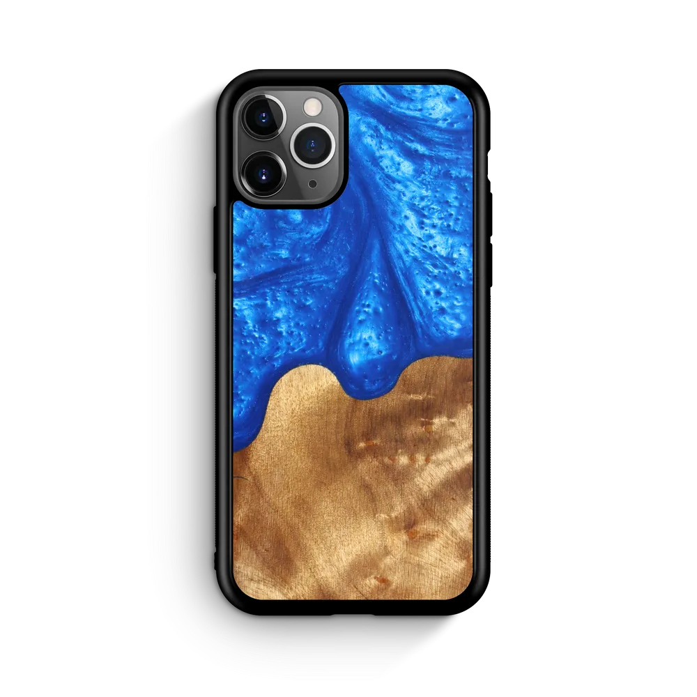 Slim Resin & Wood Phone Case | Diver's Blue