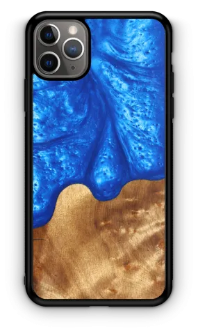 Slim Resin & Wood Phone Case | Diver's Blue