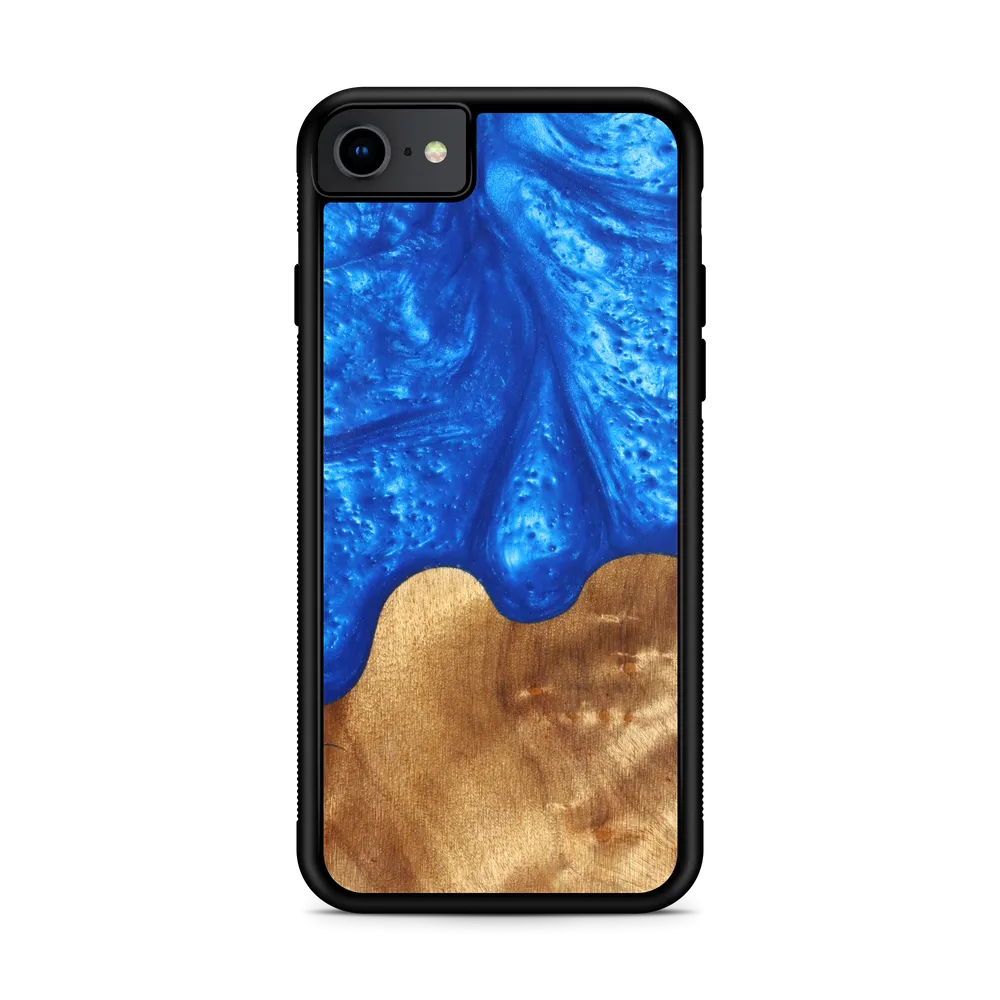 Slim Resin & Wood Phone Case | Diver's Blue