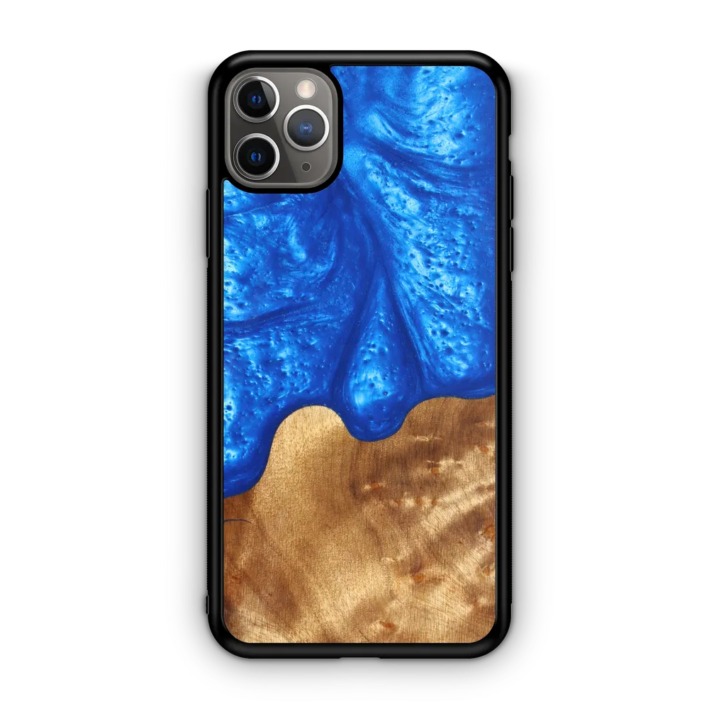 Slim Resin & Wood Phone Case | Diver's Blue