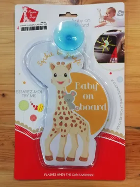 sophie la girafe flashing baby on board