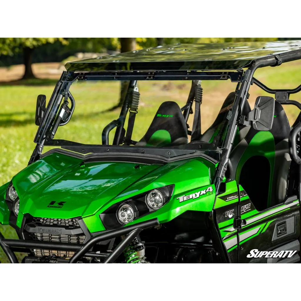 SuperATV Kawasaki Teryx MaxDrive Power Flip Windshield