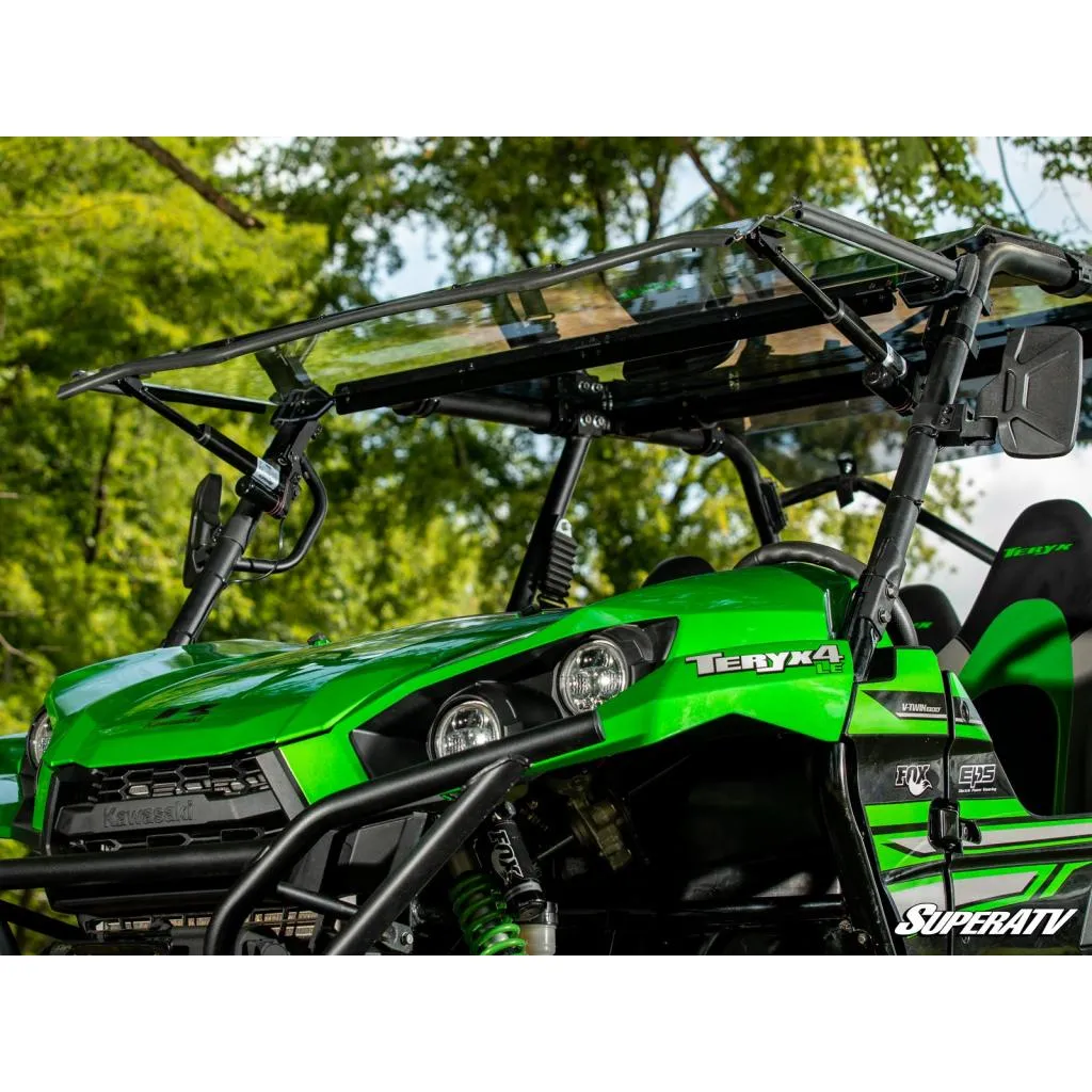 SuperATV Kawasaki Teryx MaxDrive Power Flip Windshield