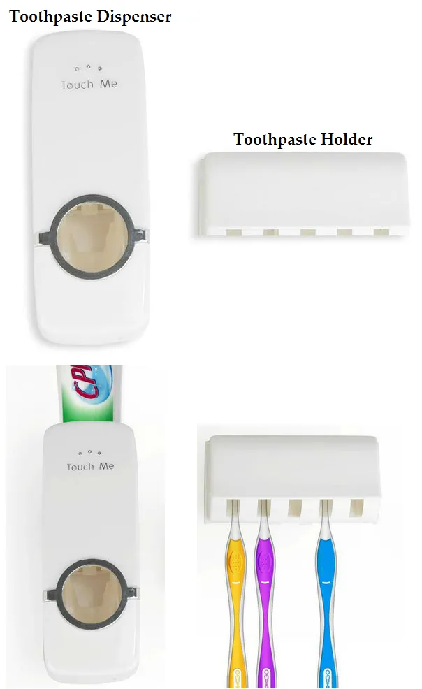 Touch Me Automatic Toothpaste Dispenser Toothpaste Tooth Brush Holder Touch Set - K119