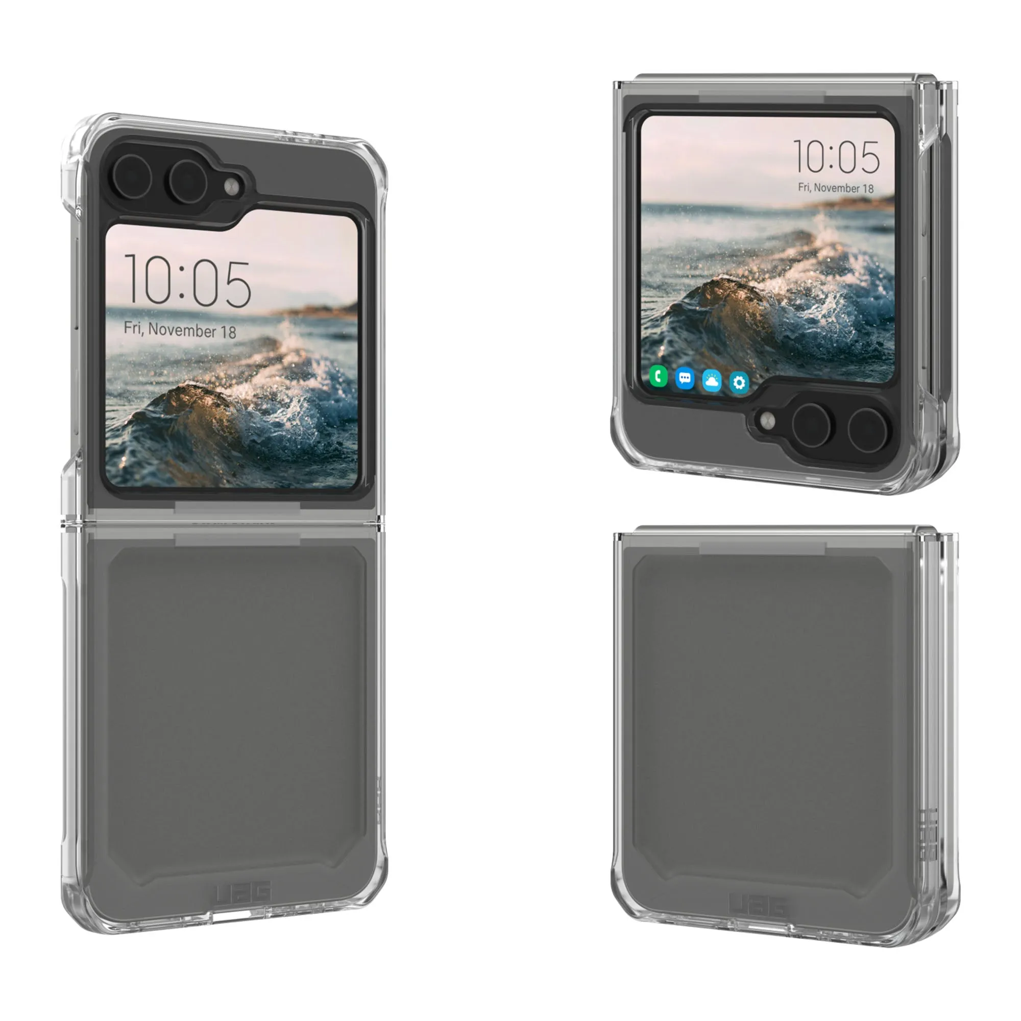 UAG Plyo Case for Samsung Galaxy Z Flip 6 - Anti-Yellowing Technology and Heavy-duty Protection - Ice