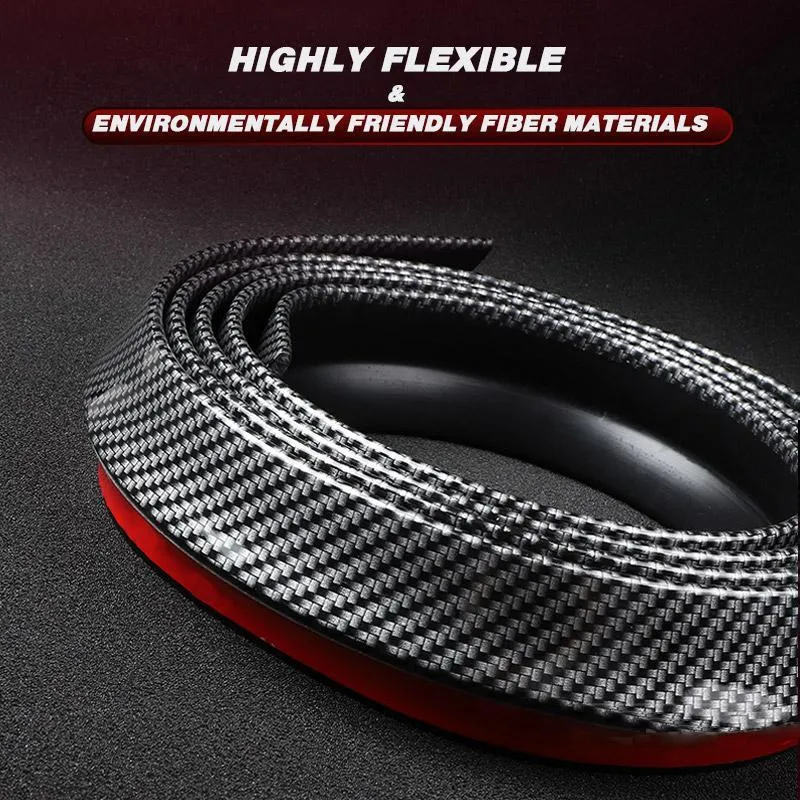 Universal Carbon Fiber Front Bumper Lip Strip