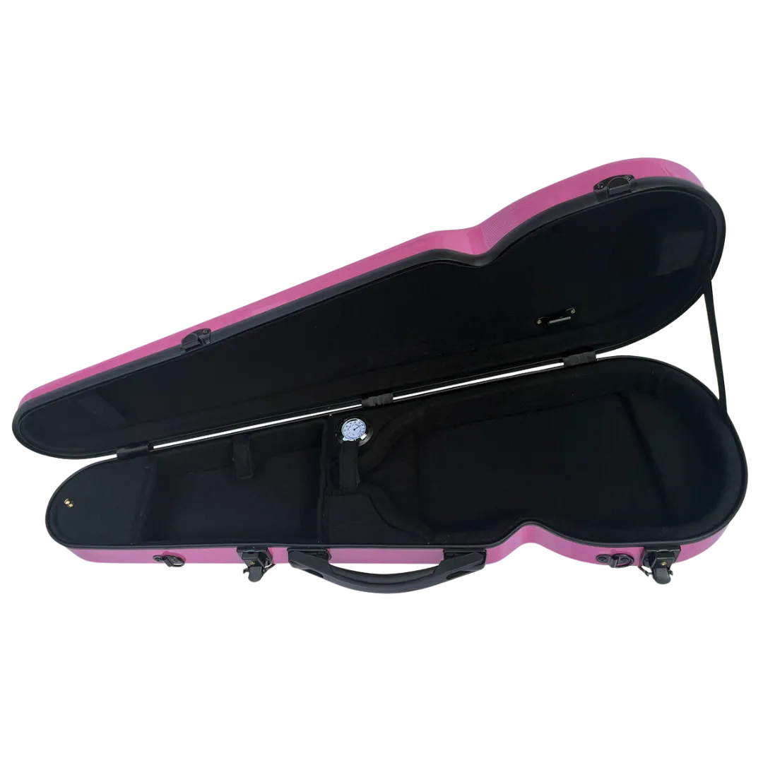 Vivo Polycarbonate Shaped Violin Case 4/4 Textured Pink