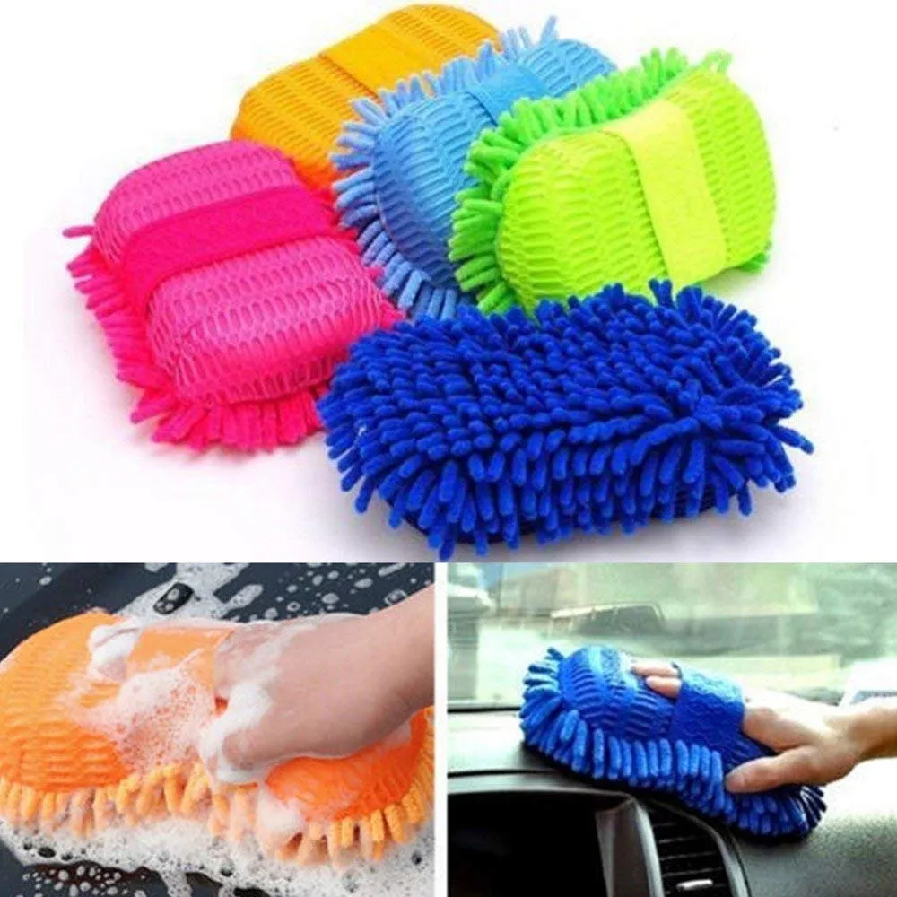 Washing and Cleaning Micro fibre Duster with Smooth Sponge with Hand Grip Elastic microfibre