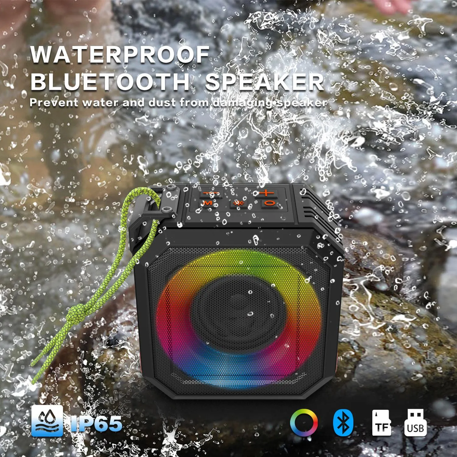 Waterproof Bluetooth Speakers IP65 Portable Mini Wireless Stereo Bass -K217