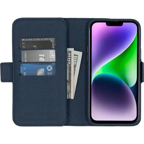 Windsor iPhone 14 Plus Bi-Fold Wallet Case, Monaco Blue