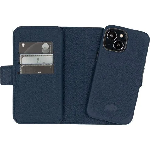 Windsor iPhone 14 Plus Bi-Fold Wallet Case, Monaco Blue